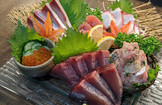 気仙沼産かつお刺し